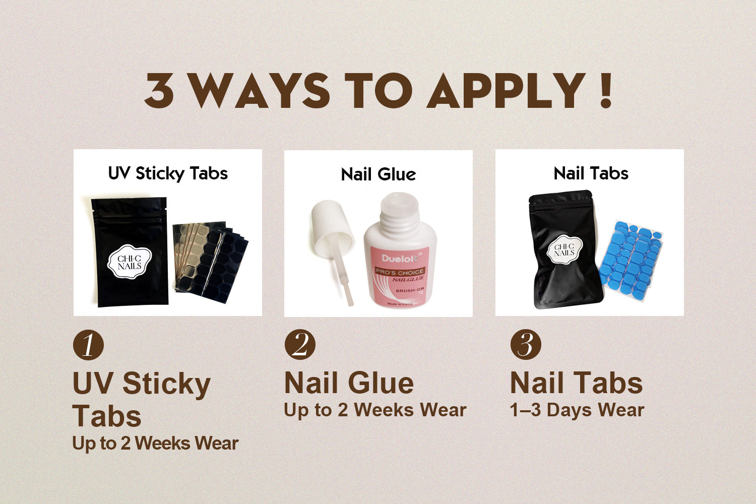 How To Apply Press On Nails-3 WAYS TO APPLY