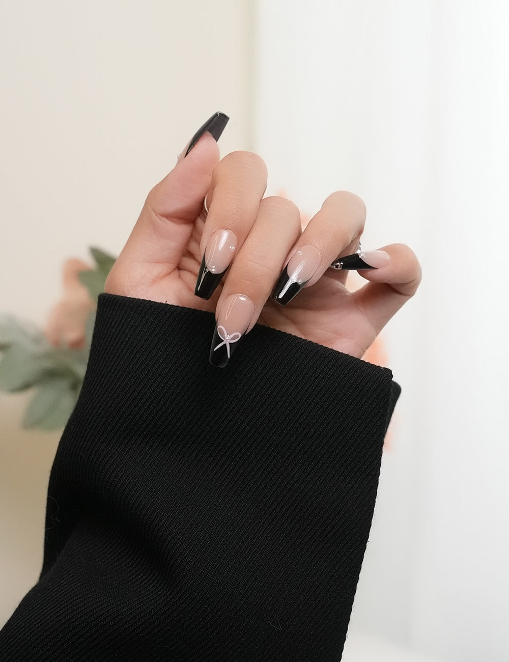 Sleek Black Tips