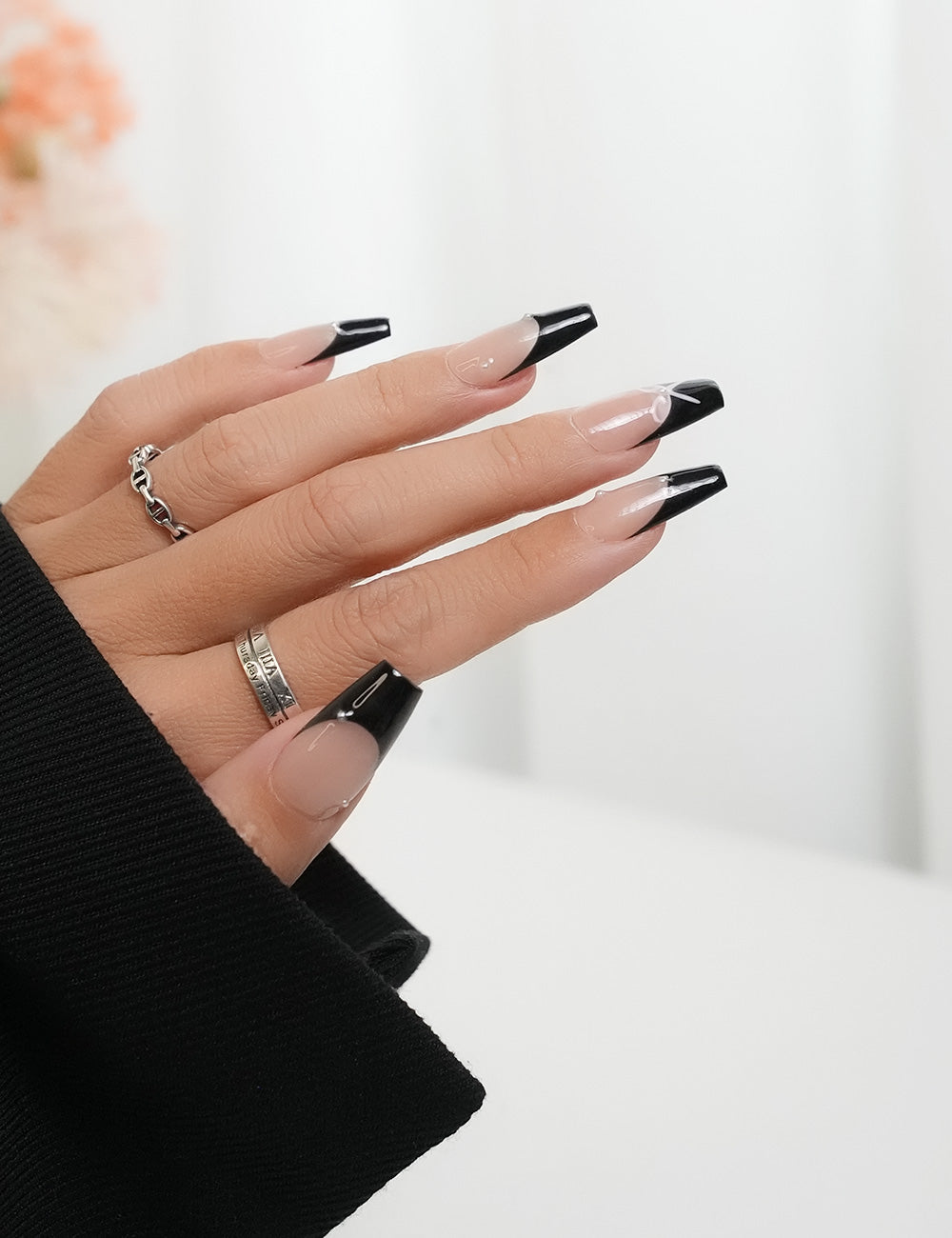 Sleek Black Tips