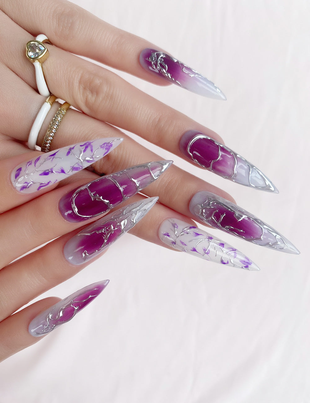 Metallic Purple Stiletto