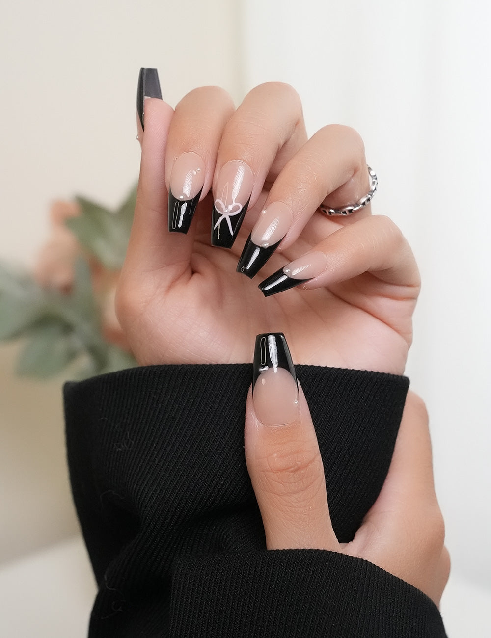 Sleek Black Tips